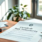 Modelo de carta de baja voluntaria con preaviso