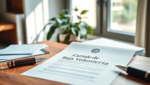 modelo de carta de baja voluntaria con preaviso